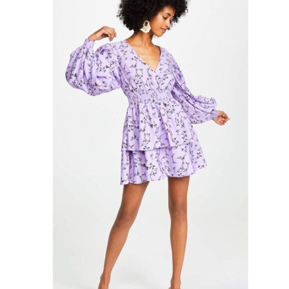 Keepsake The Label Floral Secure Dress in Lavender Purple Small / 4 - Picture 1 of 16